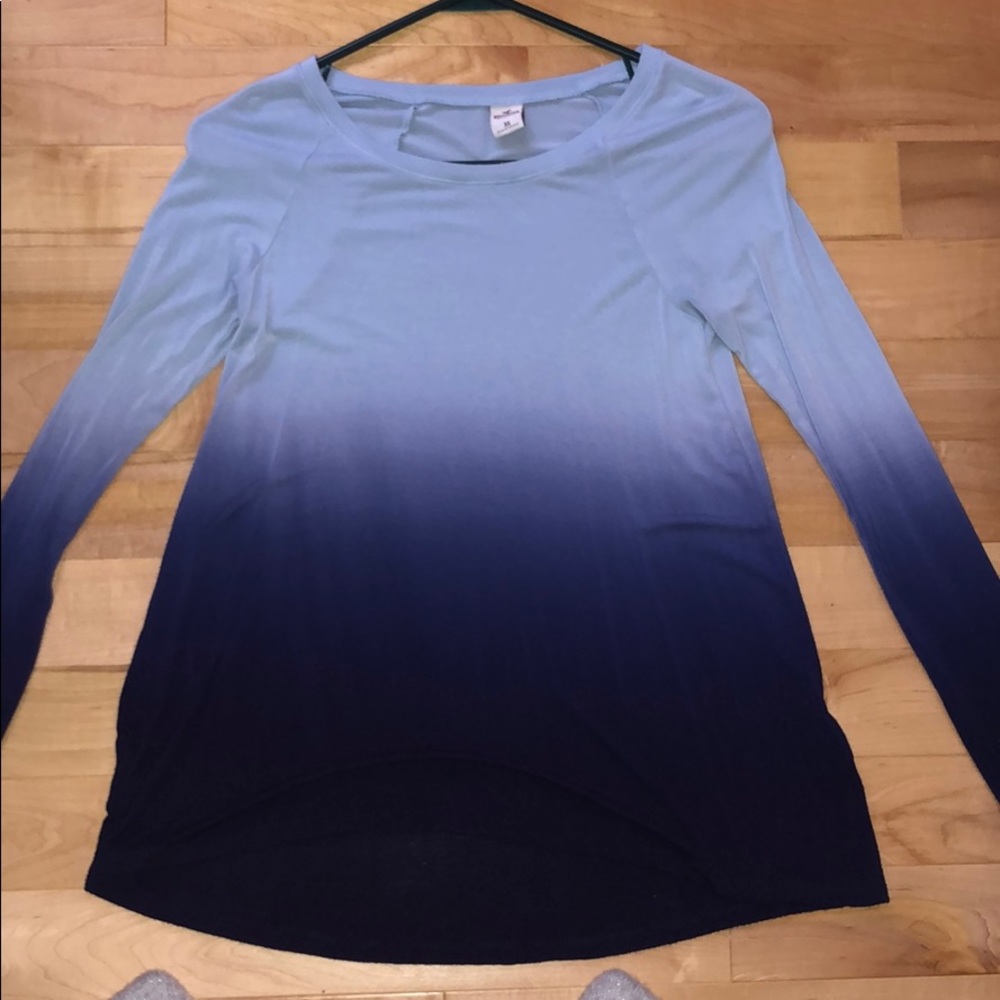 Hollister long sleeve blue top